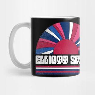 Elliott Proud Name Personalized Retro Flowers Beautiful Mug